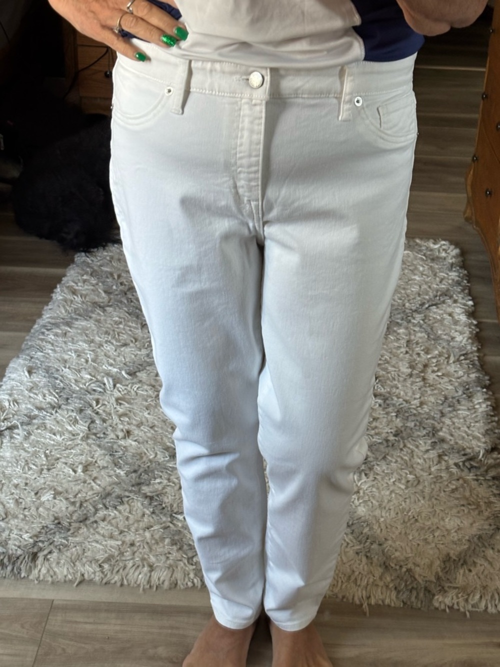 Lucky Brand White Women’s Straight-Leg Jeans Size 12